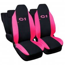 Coprisedili Citroen C1 bicolore fucsia - Linea Donna